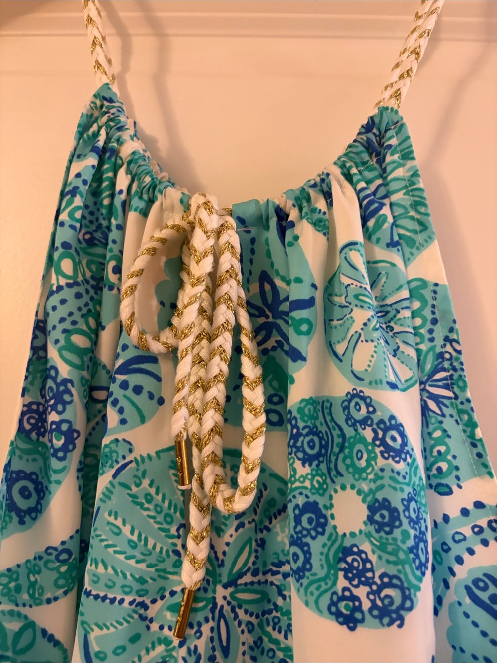 Lilly Pulitzer for Target Sea Urchin Blue & Turquoise Maxi Dress Halter - Picture 2 of 10